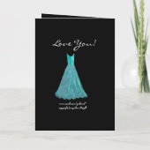 SISTER - Junior Bruidsmeisje BLAUW TURQUOISE Jurk (Achterkant)