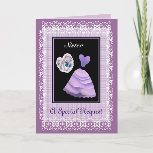 SISTER Junior Bruidsmeisje - PAARSE jurk (Voorkant)