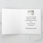 Sister Kerstliefde mijn hart Chickadee Bird Kaart (Binnen)