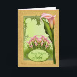Sister Lily Birthday Wenskaart Kaart<br><div class="desc">Een zeer  kaart met delicate lelies en alles gemengd om een kaart te maken voor die speciale persoon in je leven. Lily via Jaugarwoman</div>