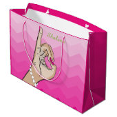 Sister Love girly-illustratie Groot Cadeauzakje (Achterkant Gekanteld)