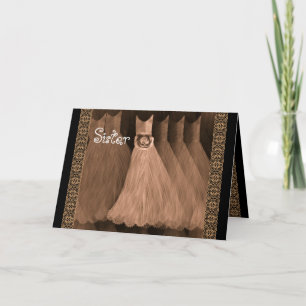 SISTER Maid of Honor Invitation ANTIEK COPPER