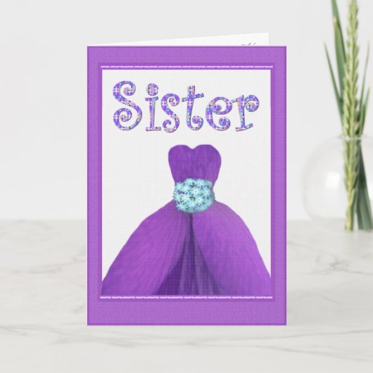 SISTER - Maid of Honor PAARSE bloembladeren jurk (Voorkant)