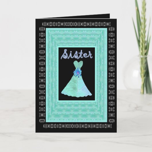 SISTER Maid of Honor TURQUOISE Jurk Petal Trim (Voorkant)