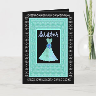 SISTER Maid of Honor TURQUOISE Jurk Petal Trim