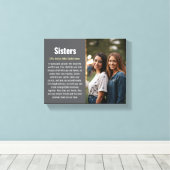 Sister Memorial Definitie Aangepaste Acryl Keepsak Canvas Afdruk (Insitu (Houten vloer))