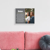 Sister Memorial Definitie Aangepaste Acryl Keepsak Canvas Afdruk (Insitu (Woonkamer))