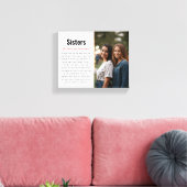 Sister Memorial Definitie Aangepaste Acryl Keepsak Canvas Afdruk (Insitu (Woonkamer))