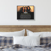 Sister Memorial Definitie Aangepaste Acryl Keepsak Canvas Afdruk (Insitu (Slaapkamer))