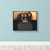 Sister Memorial Definitie Aangepaste Acryl Keepsak Canvas Afdruk (Insitu (Houten vloer))