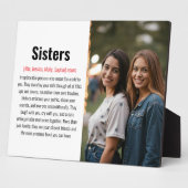 Sister Memorial Definitie Aangepaste Acryl Keepsak Fotoplaat (Zijkant)
