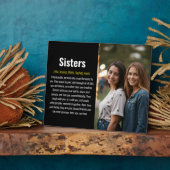 Sister Memorial Definitie Aangepaste Acryl Keepsak Fotoplaat (Zijkant)