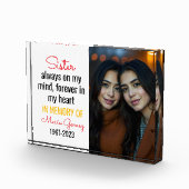 Sister Memorial Shirt - Altijd in mijn gedachten Fotoblokken (Rechts)