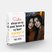 Sister Memorial Shirt - Altijd in mijn gedachten Fotoblokken (Links)