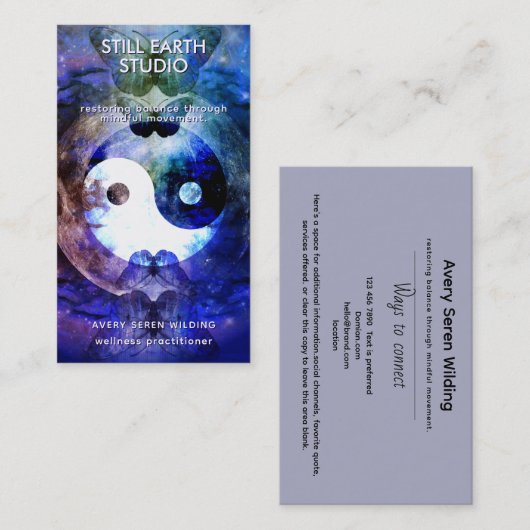Sister Moon | Yin Yang Design Visitekaartje (Voorkant / Achterkant)