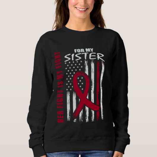 Sister Multiple Myeloma Awareness American Flag Pr Trui (Voorkant)