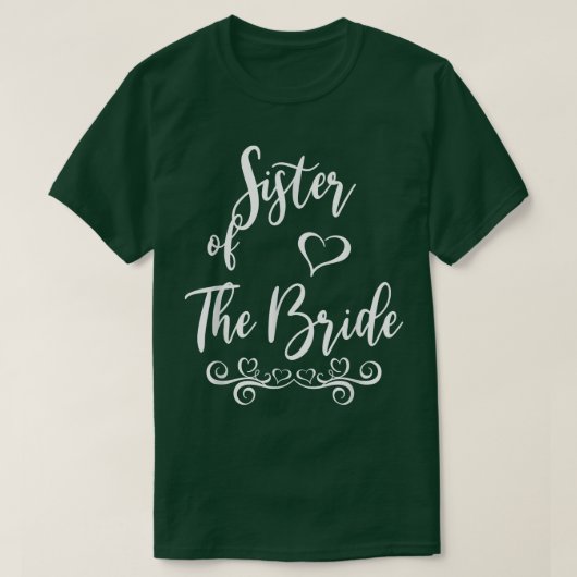 Sister of Bride & Groom Wedding Matching T-shirt (Design voorkant)