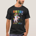 Sister of the Birthday Princess Girl  Flossing Uni T-shirt<br><div class="desc">Sister of the Birthday Princess Girl  Flossing Unicorn.</div>