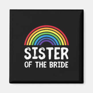 Sister Of The Bride Lgbt Lesbian Wedding Bachelore Magneet