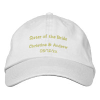 "Sister Of The Bride" met de namen van het paar