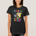 Sister Of The Shark Birthday Family Birthday Littl T-shirt<br><div class="desc">Zuster van de familie van de haaien,  Birthday Little Brother 1.</div>