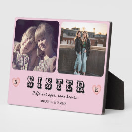 Sister Photo Collage – Different Ages, Same Hearts Fotoplaat