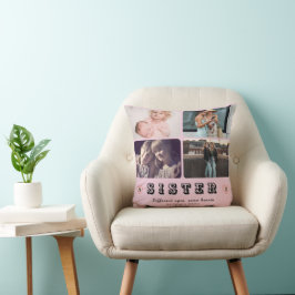 Sister Photo Collage – Different Ages, Same Hearts Kussen