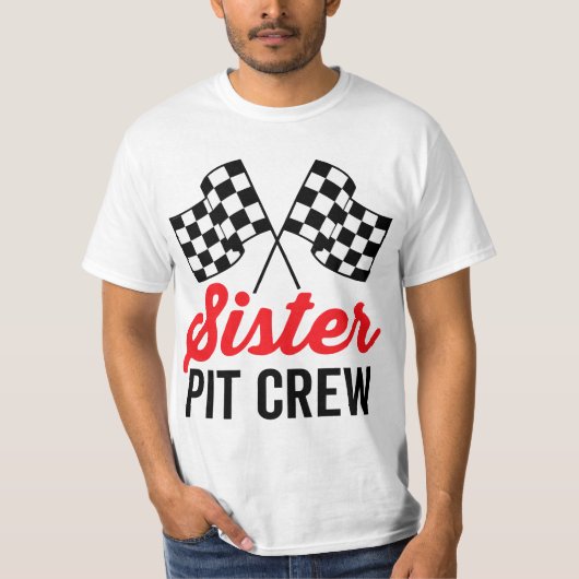 Sister Pit Crew for Racing Party Costume  T-shirt (Voorkant)