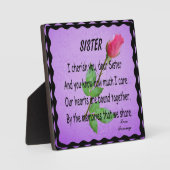 SISTER-PLAQUE FOTOPLAAT (Voorkant)