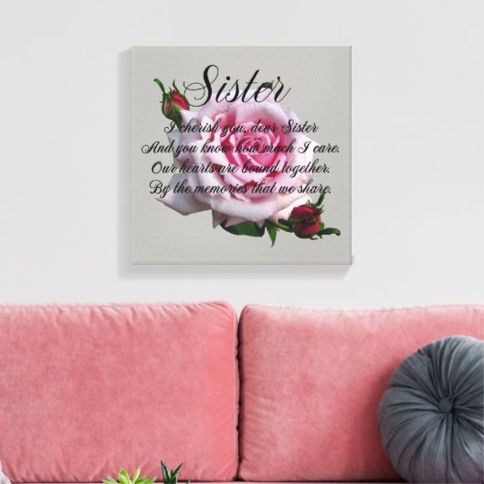 SISTER QUOTE CANVAS AFDRUK (Insitu (Woonkamer))