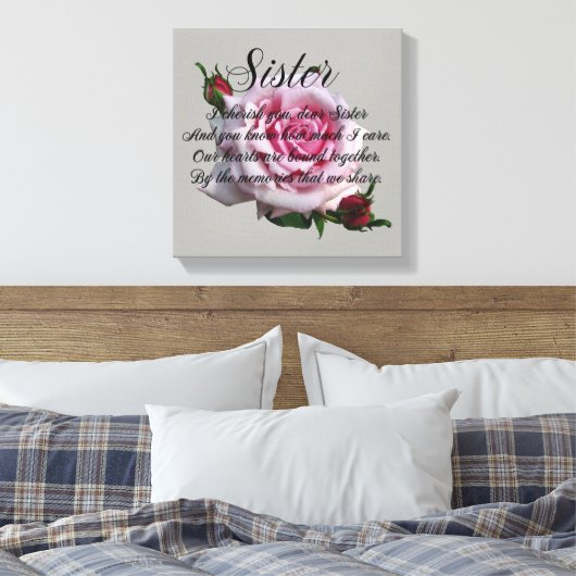 SISTER QUOTE CANVAS AFDRUK (Insitu (Slaapkamer))