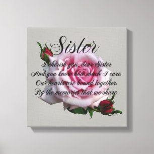 SISTER QUOTE CANVAS AFDRUK