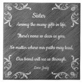 SISTER QUOTE CERAMIC TILE TEGELTJE (Voorkant)