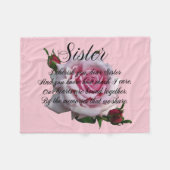 SISTER QUOTE FLEECE DEKEN (Voorkant (Horizontaal))