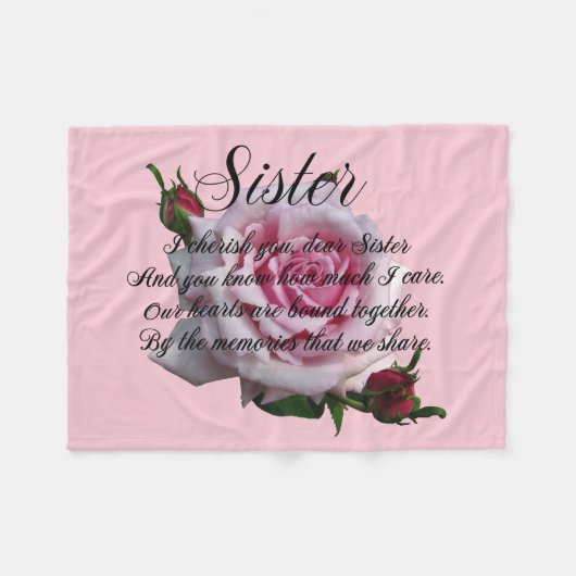 SISTER QUOTE FLEECE DEKEN (Voorkant (Horizontaal))