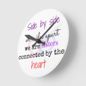 Sister Quote Gift CLock Sister Clock Gift Ronde Klok (Hoek)