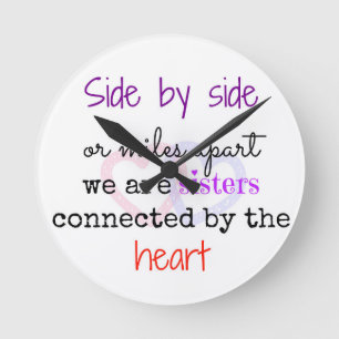 Sister Quote Gift CLock Sister Clock Gift Ronde Klok