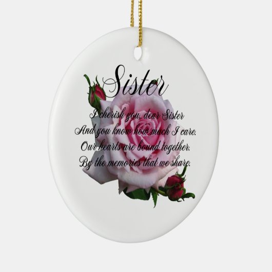 SISTER QUOTE KERAMISCH ORNAMENT (Rechts)