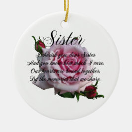 SISTER QUOTE KERAMISCH ORNAMENT