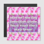 Sister Quote (Love Friends) Bloemen Magnetische Ka (Voorkant / Achterkant)
