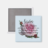 SISTER QUOTE MAGNEET (Voorkant / Achterkant)
