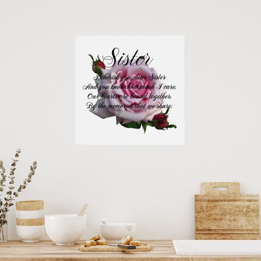 SISTER QUOTE POSTER (Keuken)