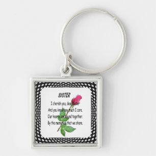 SISTER QUOTE SLEUTELHANGER