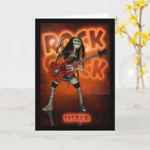 Sister Rock Chick Verjaardag Kaart Moonies rag dol (Gele Bloem)