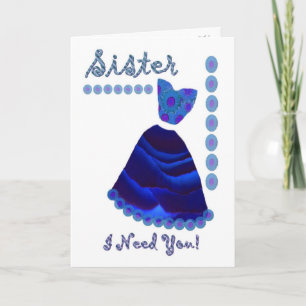 SISTER - Schudder van eer met ROYAL BLUE Dress