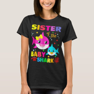 Sister Shark Sister Shark Family Mother's Day  T-shirt