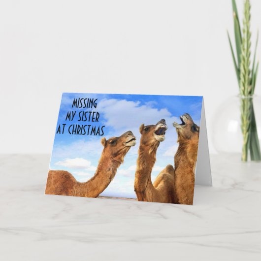 SISTER=SINGING THE BLUES-MISS US TIJDENS DE KERSTD FEESTDAGEN KAART (Voorkant)