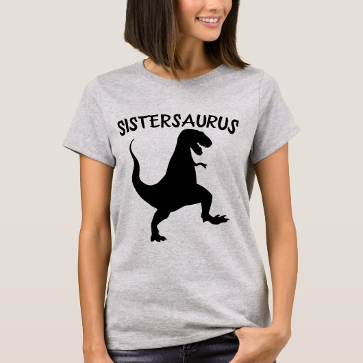 SISTER SISTERSAURUS DINOSAUR FUNNY T-Shirts (Voorkant)