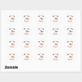 Sister Snowman Face Squad Matching Family Costume  Ronde Sticker (Vel)