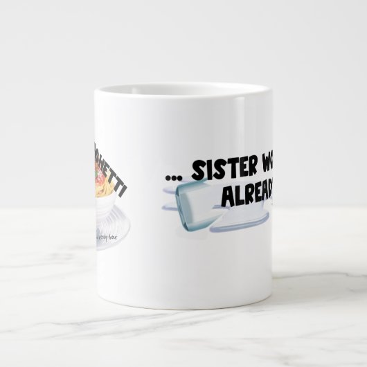 Sister Spaghetti Grote Koffiekop (Voorkant)